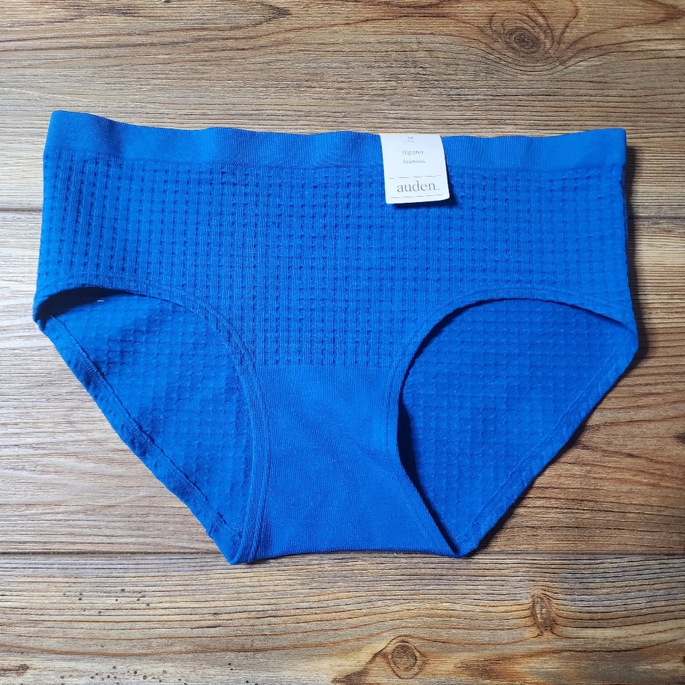 Auden Panties Womens M Blue Seamless Hipster NEW